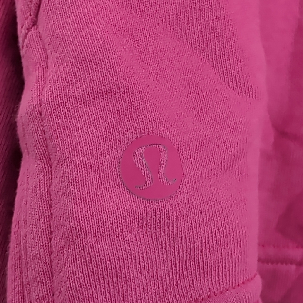 Lululemon All Yours Cropped Hoodie Sonic Pink EUC - Picture 5 of 6